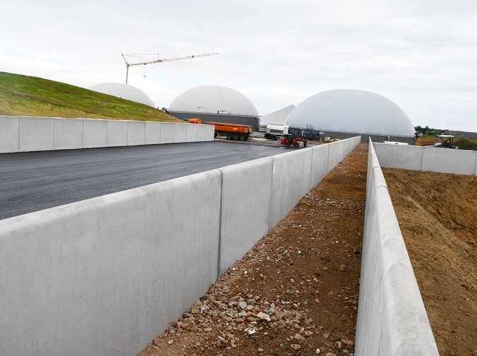 keerwanden, murs de soutènement, U-wanden, Sleufsilo, Landbouw, CBS Beton