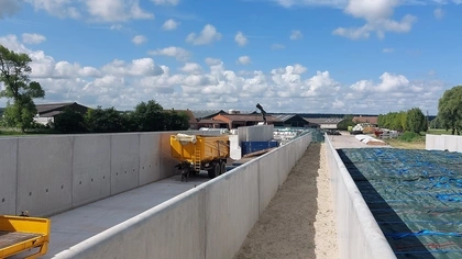 Sleufsilowanden, keerwanden, landbouw, beton, CBS beton Wielsbeke, Agriwanden