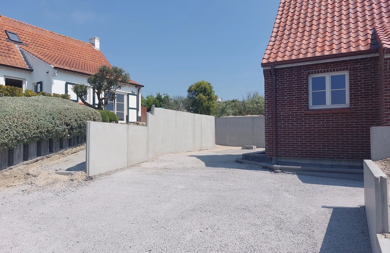 Keerwanden, betonnen wanden, CBS Beton, grondwerken, vissershuis